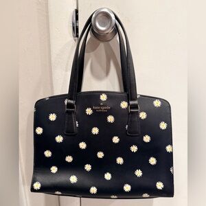 Kate Spade New York Perry Medium Satchel in Black Daisy Blossom Print